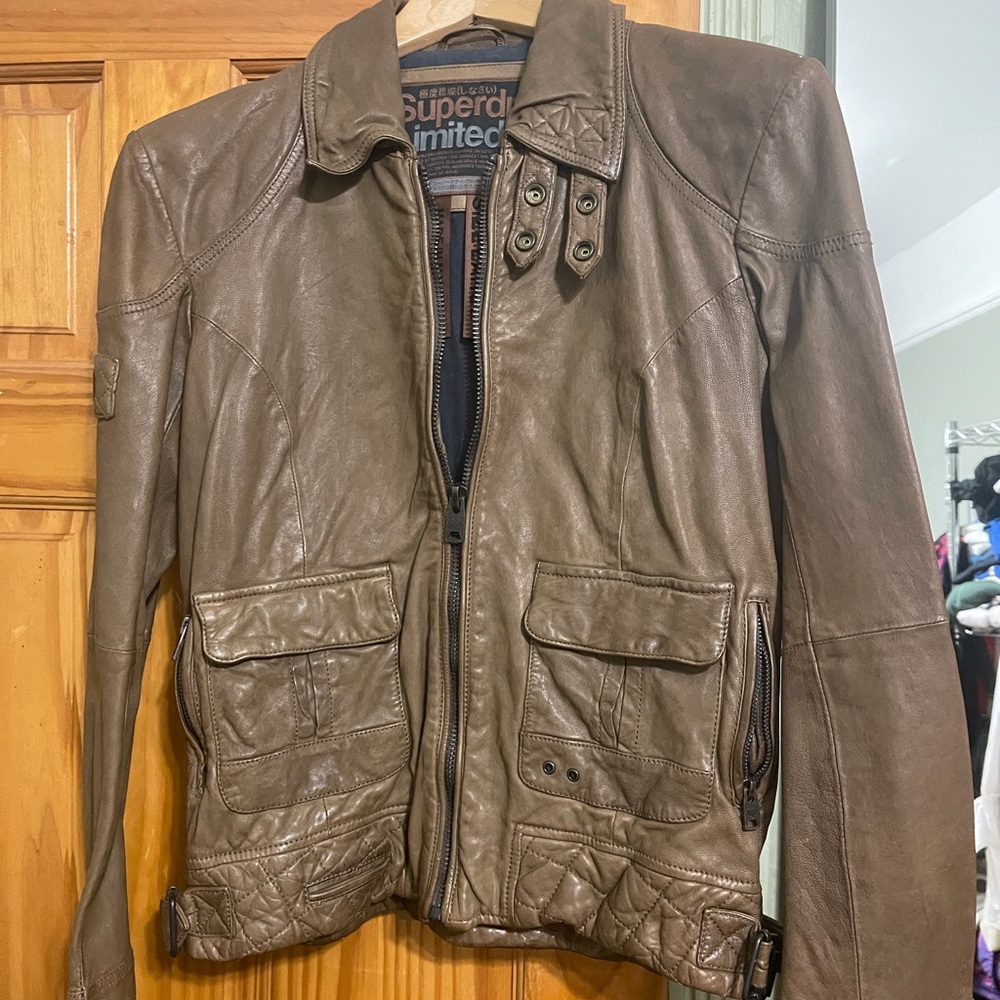 Super dry leather jacket